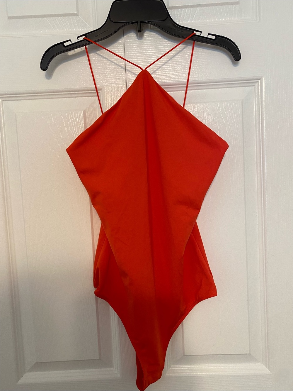 H&M Red Women's Bodysuit with Thin Halter Neck Style Straps